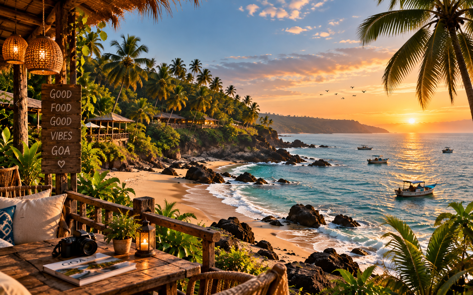 Beach in North Goa near Sea Nest Villa